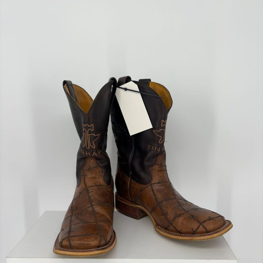 Tin Haul Cowboy Boots in Dark Brown